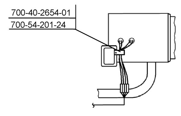 введены хомут и прокладка введены хомут и прокладка
