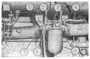 Установка масляного фильтра турбокомпрессора